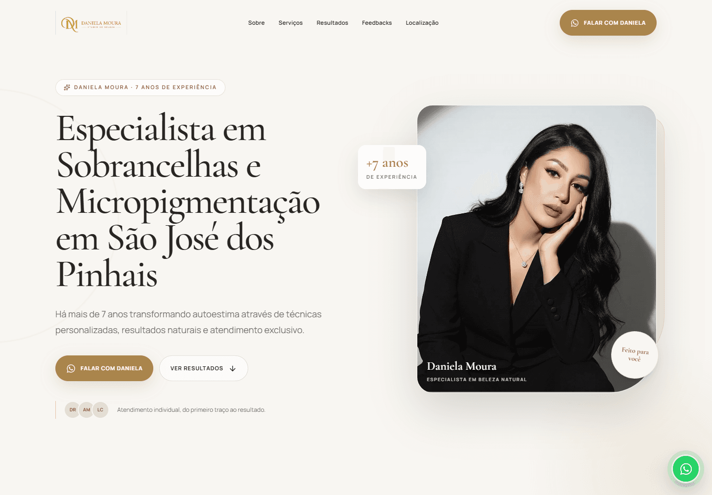 Screenshot do projeto Daniela Moura Studio